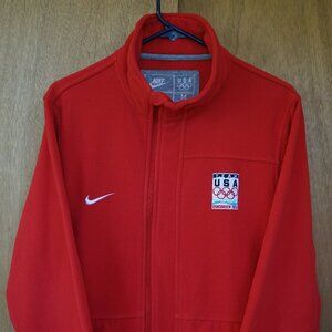 2010 Nike Team USA Olympics Vancouver Unisex Medium Zip Up Jacket Fleece 56323